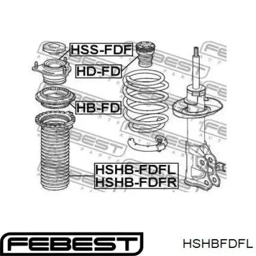 HSHB-FDFL Febest fuelle, amortiguador delantero