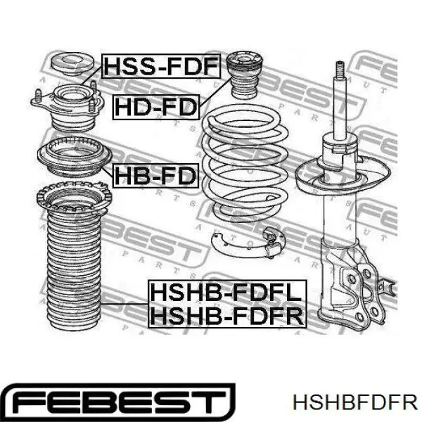 HSHB-FDFR Febest fuelle, amortiguador delantero