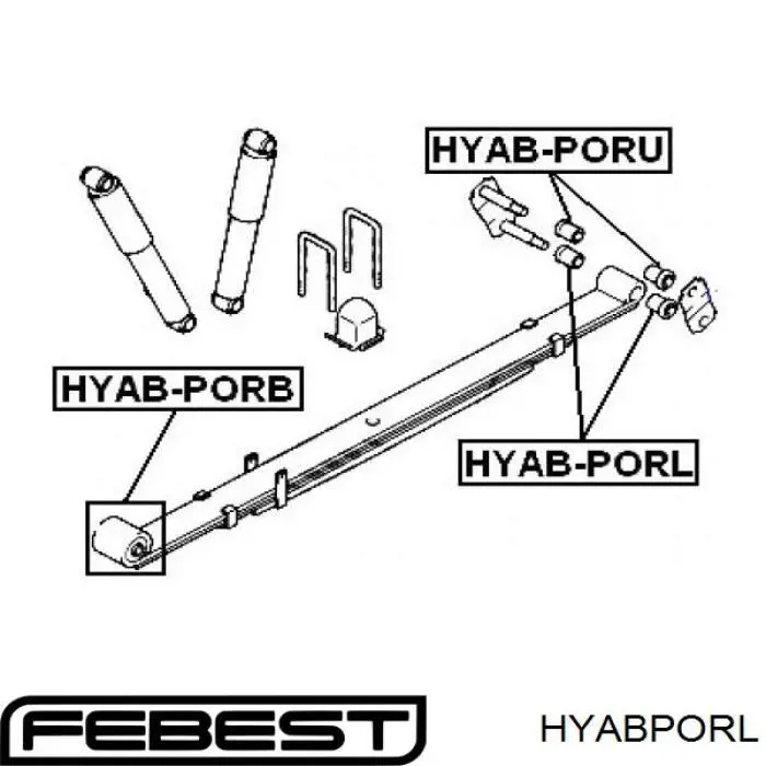 MB111070 Hyundai/Kia Buje trasero de ballesta trasera