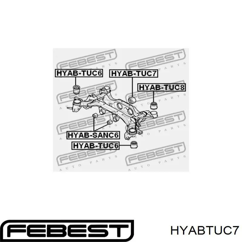 Silentblock trasero HYABTUC7 Febest