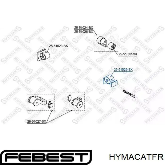 ST2191025110 SAT soporte motor delantero