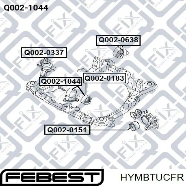 Soporte delantero de motor con silentblock HYMBTUCFR Febest