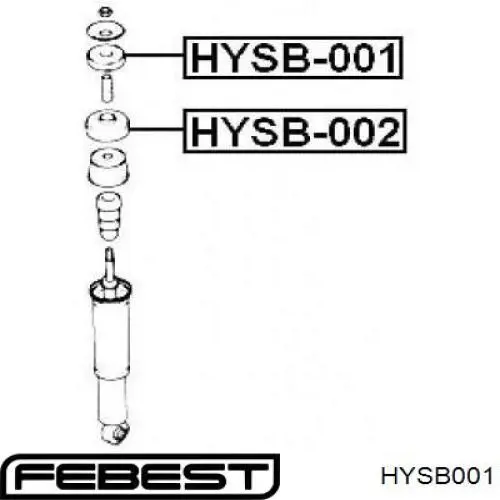 HYSB001 Febest silentblock en barra de amortiguador trasera