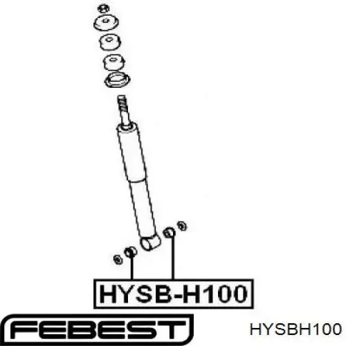 HYSBH100 Febest casquillo del soporte de barra estabilizadora delantera