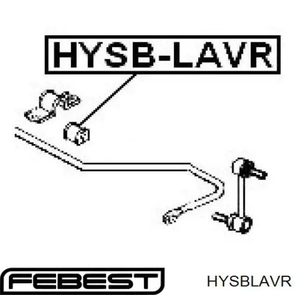 HYSB-LAVR Febest casquillo de barra estabilizadora trasera
