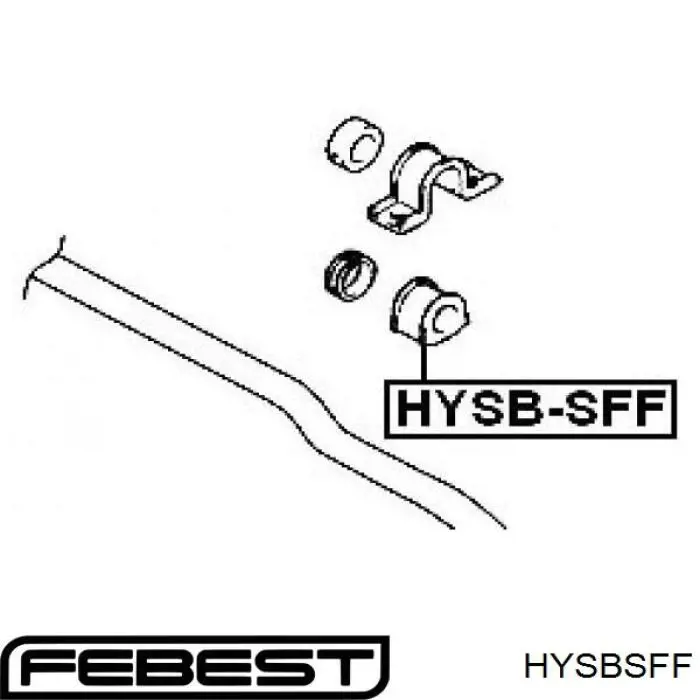 HYSBSFF Febest casquillo de barra estabilizadora delantera