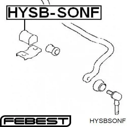 HYSBSONF Febest casquillo de barra estabilizadora delantera