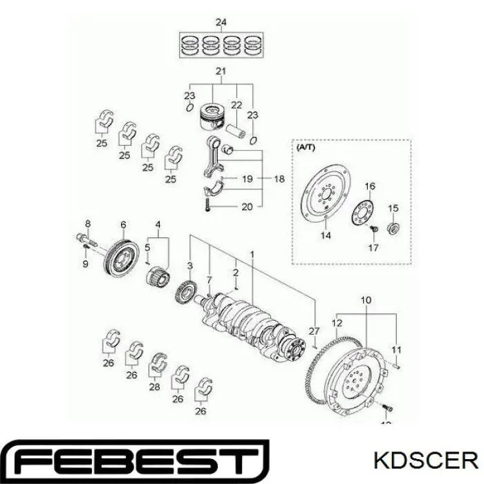 Comprar KDSCER Febest La polea del cigüeñal