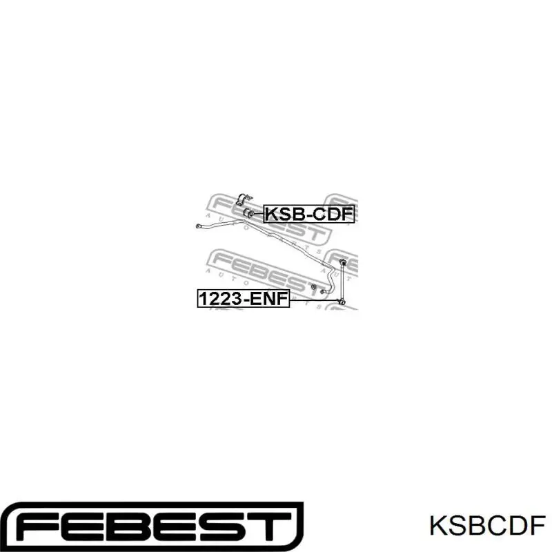 KSBCDF Febest casquillo de barra estabilizadora delantera
