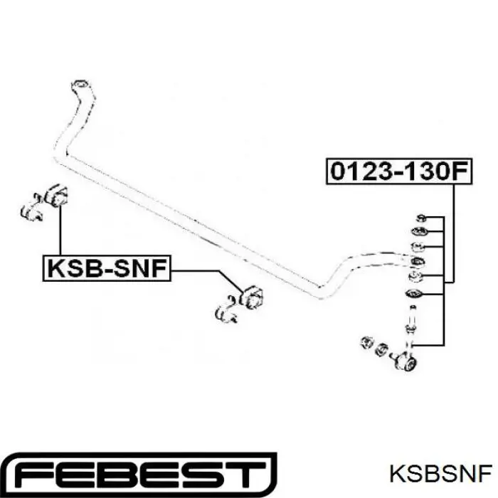 KSBSNF Febest casquillo de barra estabilizadora delantera