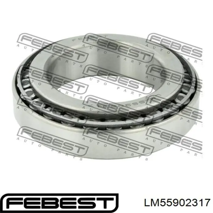 LM55902317 Febest cojinete de rueda trasero exterior