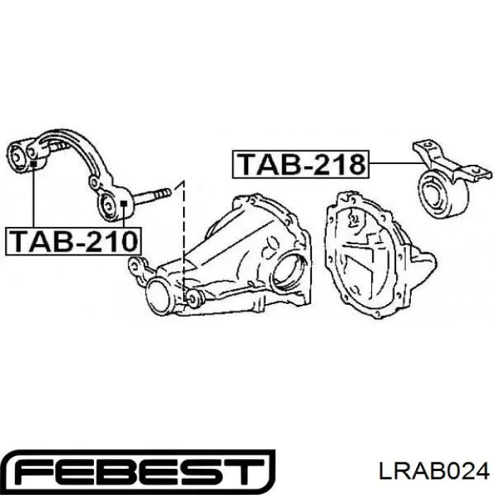 Silentblock del brazo de suspensión LRAB024 Febest
