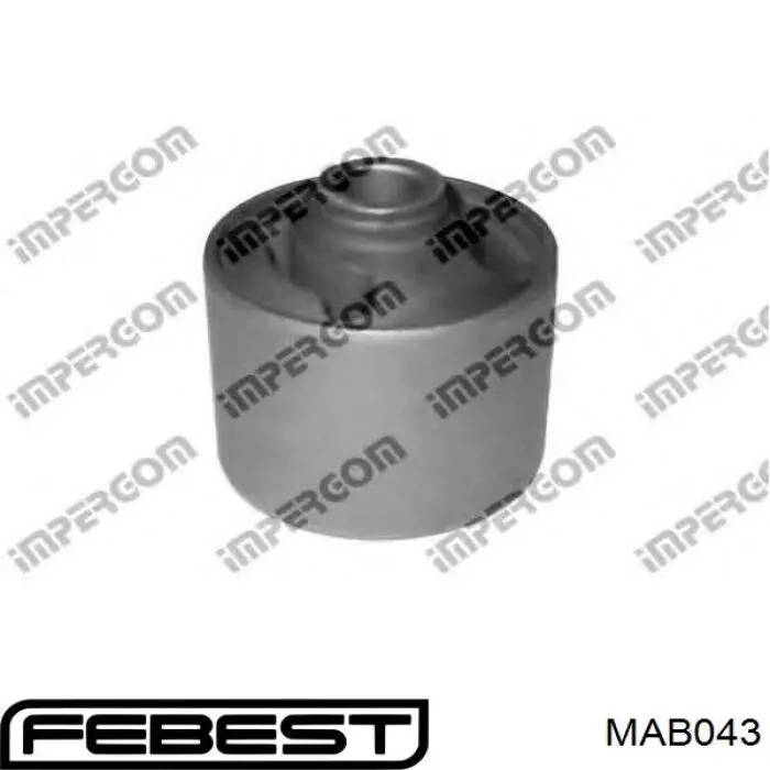 Buje de la traviesa de montaje del diferencial delantero izquierdo Febest MAB043