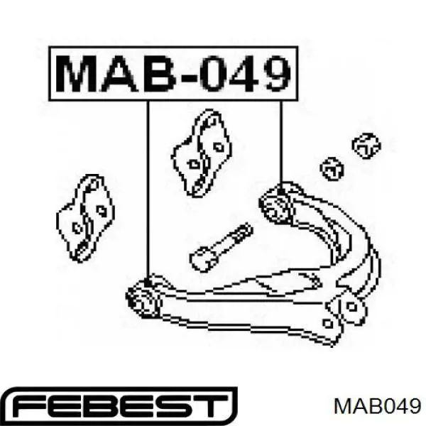 MAB-049 Febest silentblock de brazo de suspensión trasero superior