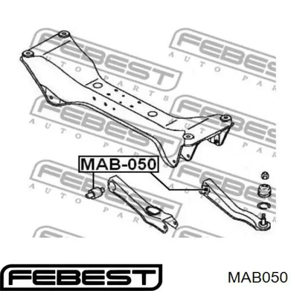 Comprar MAB050 Febest Buje interior del brazo transversal trasero