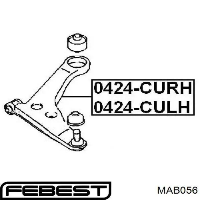 Silentblock suspension Febest MAB056