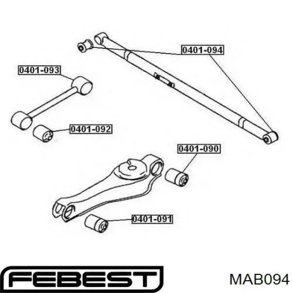 Suspensión, barra transversal trasera para Mitsubishi Space Gear (PA, B, DV, W)