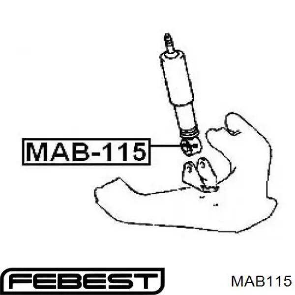 MAB115 Febest silentblock de amortiguador delantero