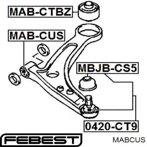 Silentblock suspension Febest MABCUS