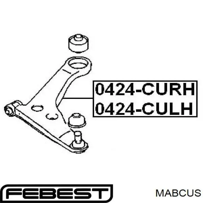 MABCUS Febest Silentblock de brazo de suspensión delantero inferior