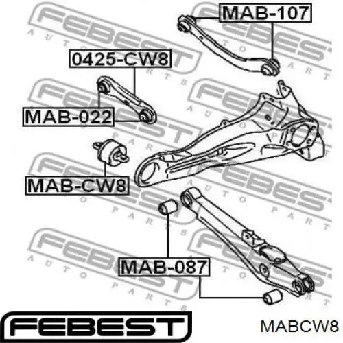 1609911780 Peugeot/Citroen Buje delantero del brazo longitudinal trasero