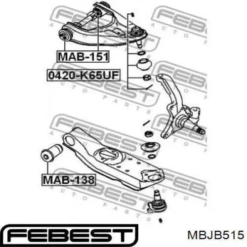 MB633818 Chrysler fuelle soplador superior de rotula