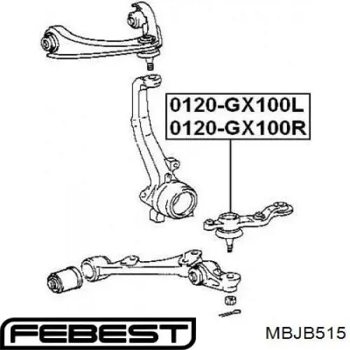 Fuelle superior de rótula MB633818 Mitsubishi