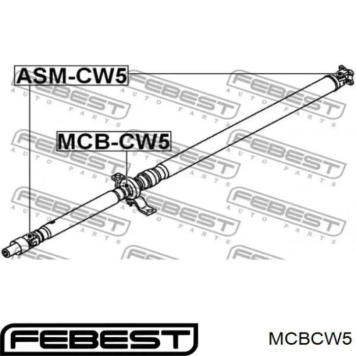 MCBCW5 Febest suspensión, árbol de transmisión
