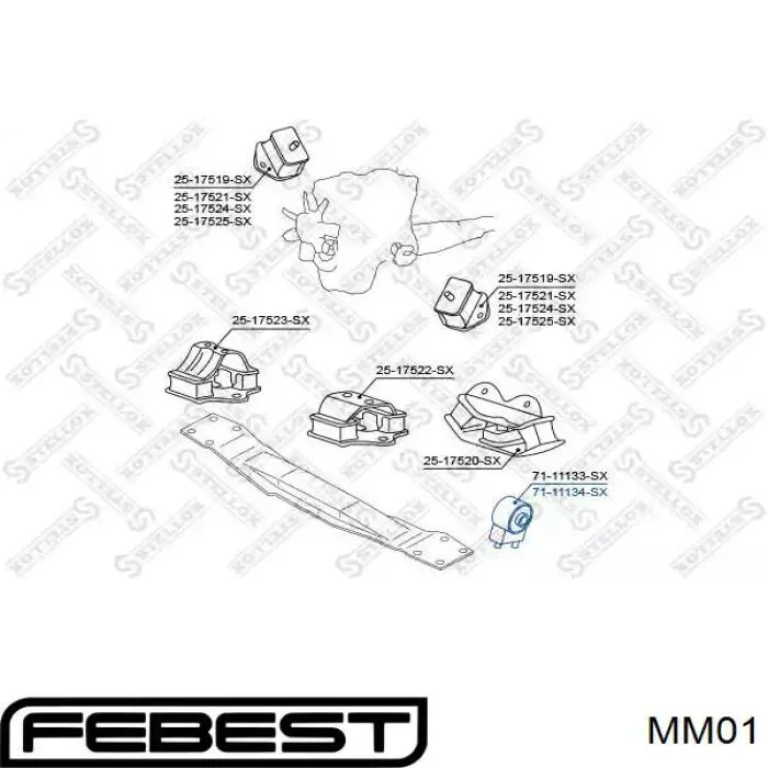 Suspensión, transmisión, Caja de transferencia para Mitsubishi Pajero (K90)