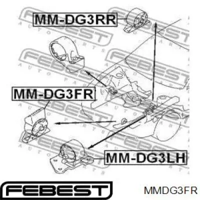 MM-DG3FR Febest soporte motor delantero