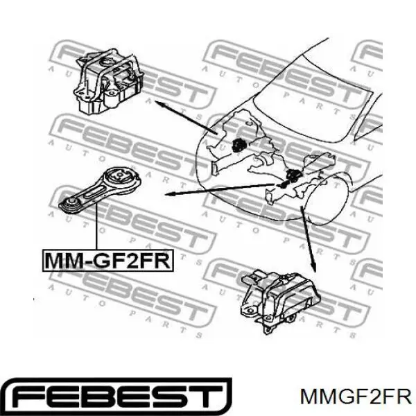 MMGF2FR Febest soporte motor delantero