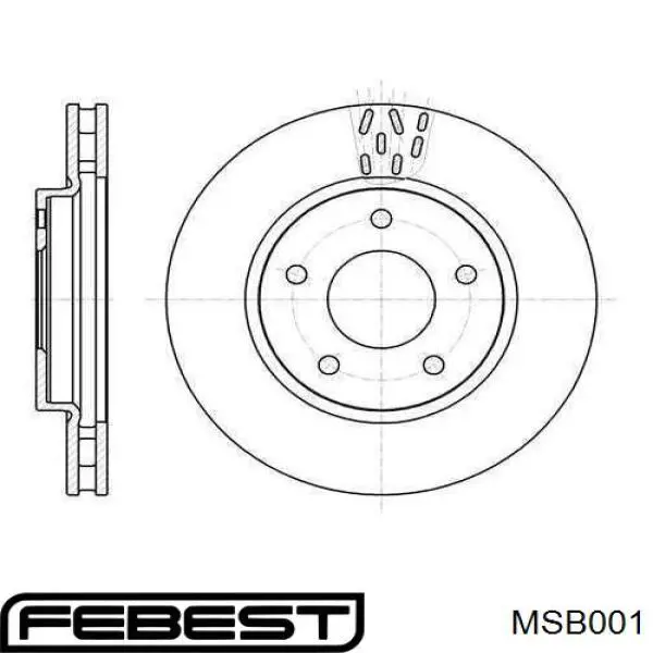 Buje de barra estabilizadora delantera MSB001 Febest