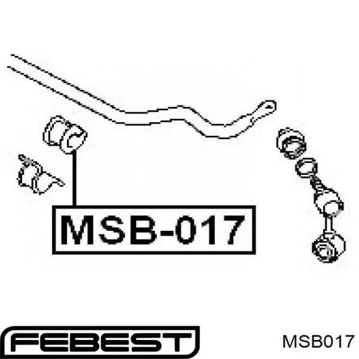 MSB017 Febest casquillo de barra estabilizadora delantera