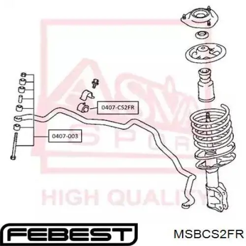 CHSB16527 Moog casquillo de barra estabilizadora delantera