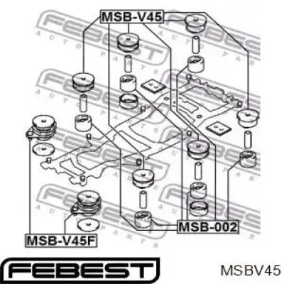 Cojín de bastidor MSBV45 Febest