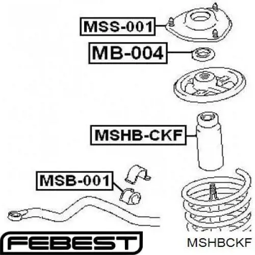 MSHBCKF Febest fuelle, amortiguador delantero