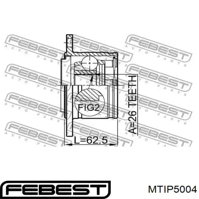 Fuelle, árbol de transmisión delantero interior Toyota Celica T16