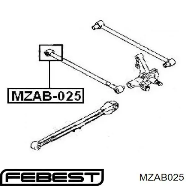 Silentblock de brazo suspensión trasero transversal para Mazda 626 (GF)