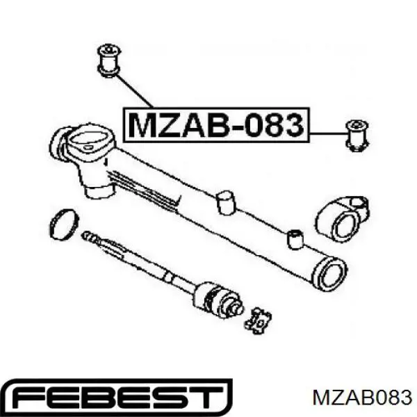 MZAB083 Febest silentblock de montaje del caja de direccion