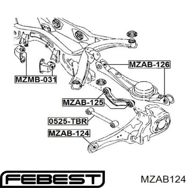 Silentblock de mangueta trasera para Mazda CX-9 