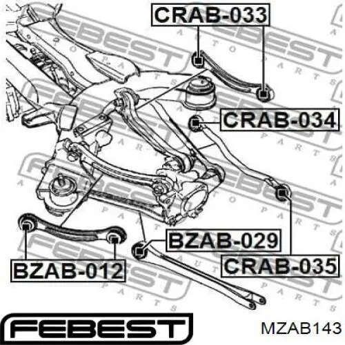 Comprar MZAB143 Febest Silentblock trasero