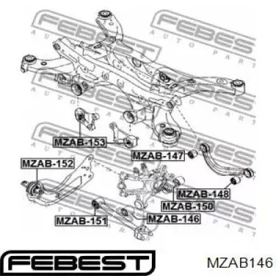 Buje de mangueta trasera MZAB146 Febest