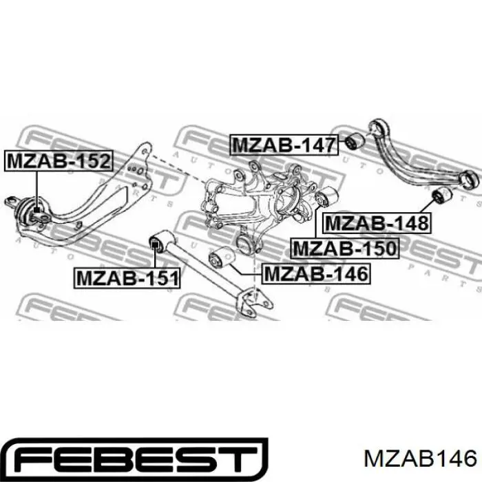 Silentblock de mangueta trasera para Mazda CX-5 (KE)