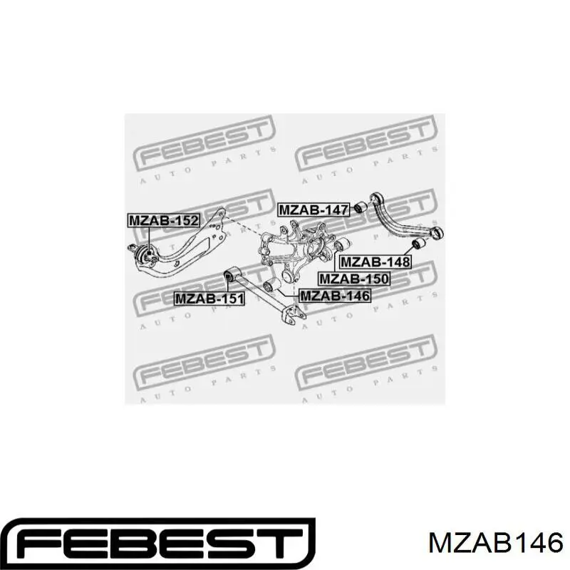 Comprar MZAB146 Febest Buje de mangueta trasera
