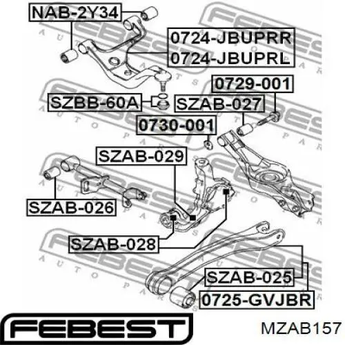 Comprar MZAB157 Febest Silentblock