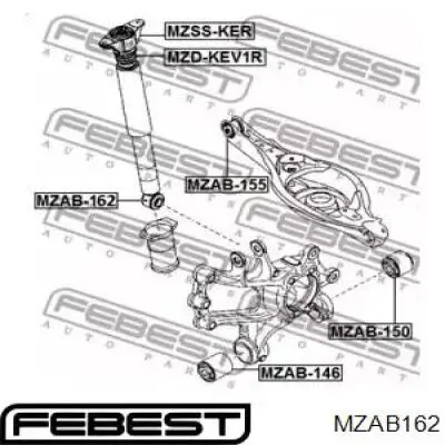 Comprar MZAB162 Febest Silentblock amortiguador trasero
