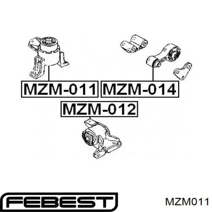 Soporte de motor derecho Febest MZM011 precio, desde 45,13 EUR