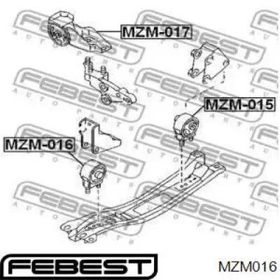 MZM016 Febest soporte motor delantero