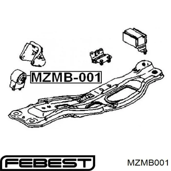 MZMB001 Febest soporte motor delantero
