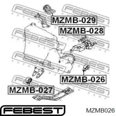 Soporte de motor trasero para Mazda 323 (BG)